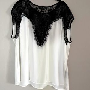 Black and white • Lacy top • fancy top